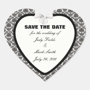 Damask Elegance Wedding Enregistrer Les Stickers D