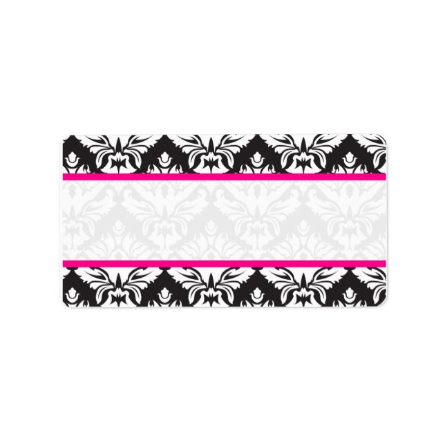 Damask Étiquettes De Courrier Pour Les Clients Mar (Devant)
