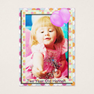 Damask Filles de deux ans Anniversaire Cartes phot