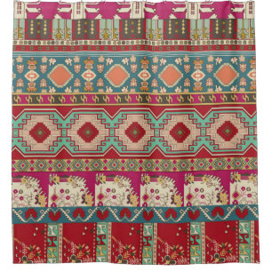 Damask, floral and geometric with colourful patchw