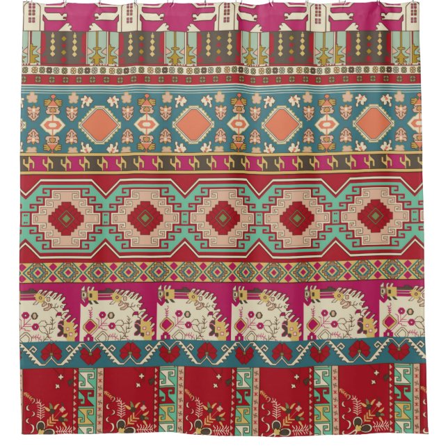 Damask, floral and geometric with colourful patchw (Front)