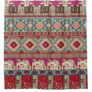 Damask Floral Geometric Colourful Patchwork