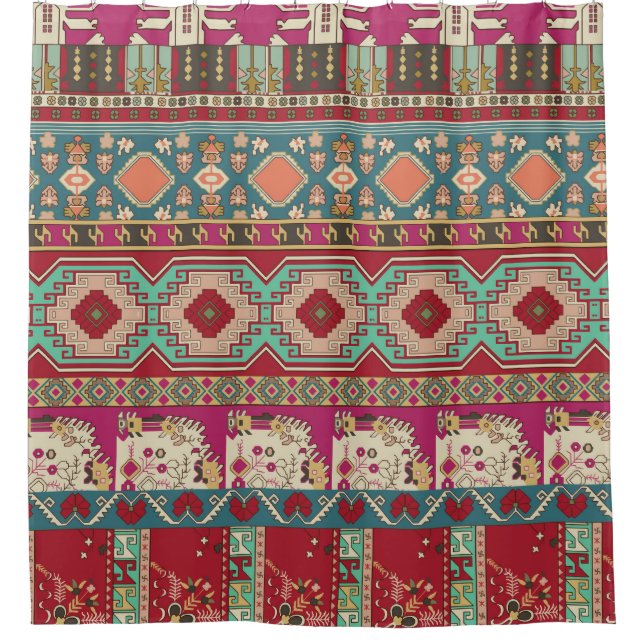 Damask Floral Geometric Colourful Patchwork (Front)