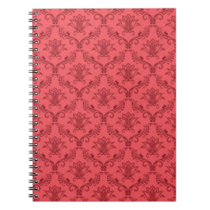 Damask floral pattern notebook
