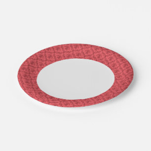 Damask floral pattern paper plate