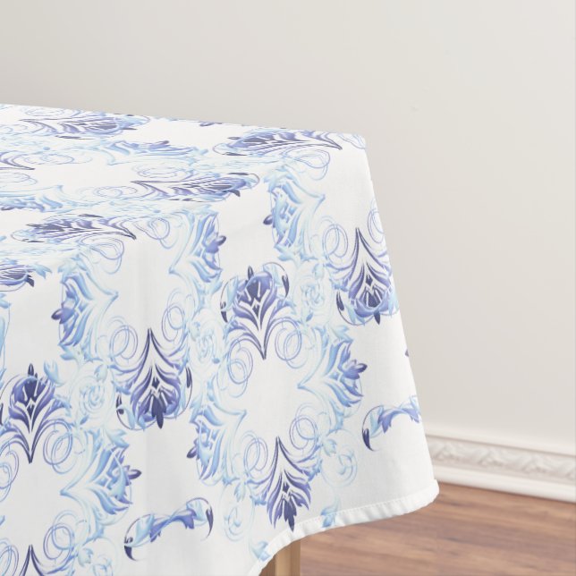 damask floral pattern tablecloth (In Situ)
