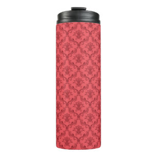 Damask floral pattern thermal tumbler