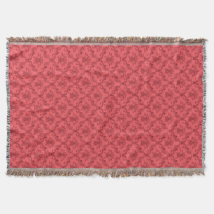 Damask floral pattern throw blanket