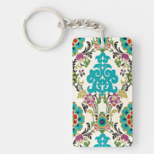Damask Floral Patterns Plum Turquoise