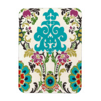 Damask Floral Patterns Plum Turquoise