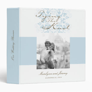 Damask Floral Tying The Knot Photo Wedding Planner Binder