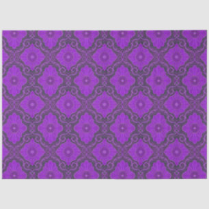 Damask Flower Purple Violet Vintage Floral Pattern Tissue Paper