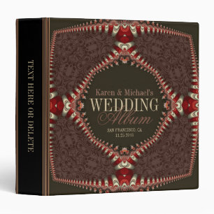 Damask Fractal dentelle mariage Album Classeur
