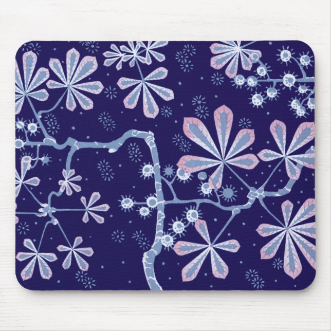 Damask Frost Flower Mousepad (Front)