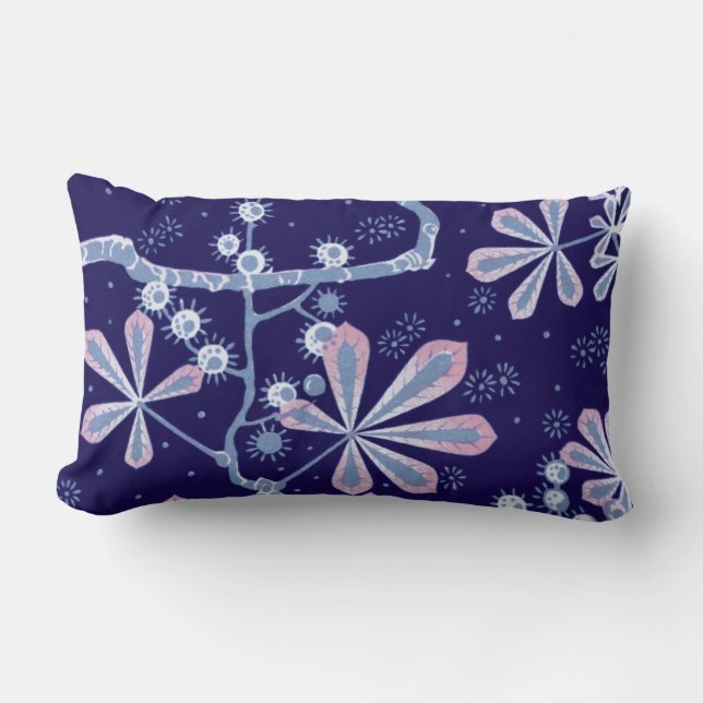 Damask Frost Flower Rectangular Pillow (Front)