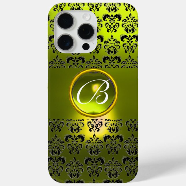 DAMASK GEM MONOGRAM Yellow Case-Mate iPhone Case (Back)