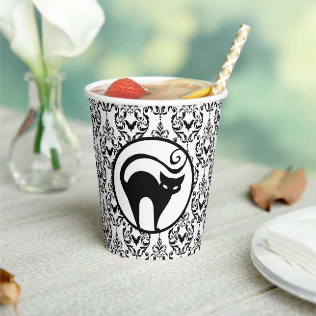 Damask Glam | Cats and Bats  Paper Cups (Insitu)
