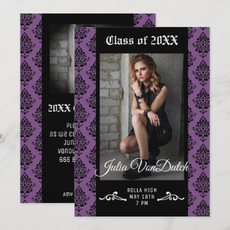 Damask Graduation Announcement/Party Invitation