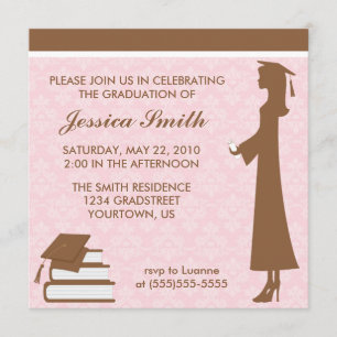 Damask Graduation Invitation