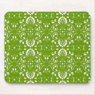 Damask - Green Mouse Pad