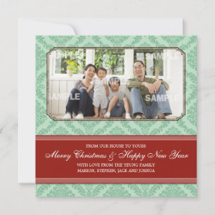 Damask Holiday Photo Announcement