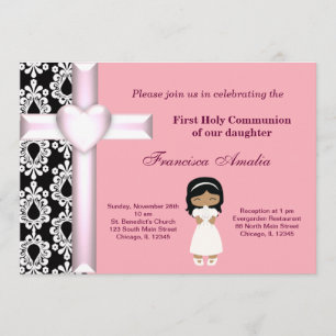 Damask Holy Communion Invitation