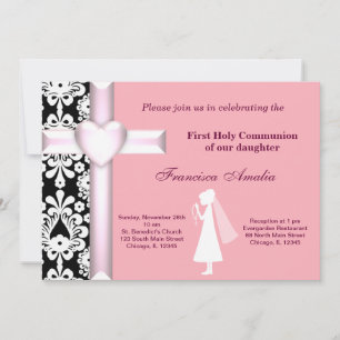 Damask Holy Communion Invitation