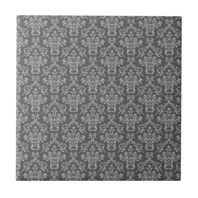 Damask in Grey Tile (Front)