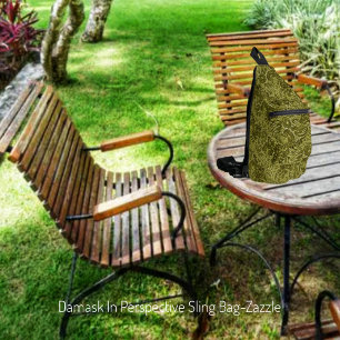Damask In Perspective  Sling Bag