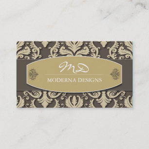 Damask Interior Decorator Business Card