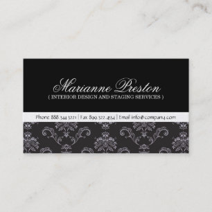 Damask Interior Designer Business Card