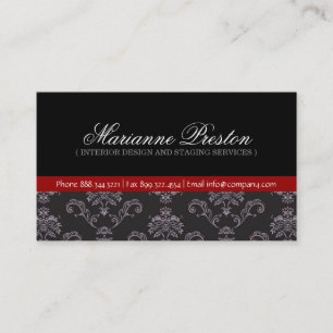 Damask Interior Designer Business Card
