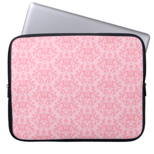 Damask "Kangaroo Paw" light pink laptop case