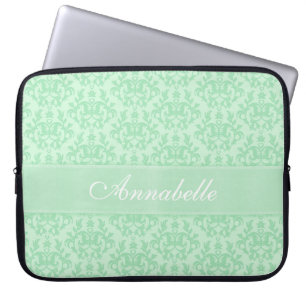 Damask "Kangaroo Paw" named green laptop case