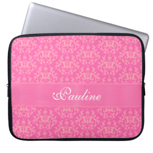 Damask "Kangaroo Paw" named pink laptop case