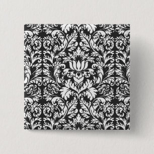 Damask Lace Brocade Classic Wallpaper 2 Inch Square Button