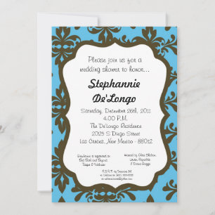 Damask Lace Fancy Elegant Baby Shower Invitations