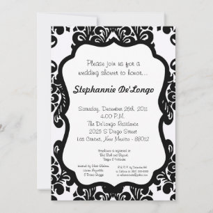 Damask Lace Fancy Elegant Baby Shower Invitations