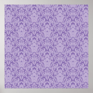 Damask Lace Purple Poster