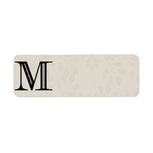 Damask Letter M - Black