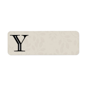 Damask Letter Y - Black
