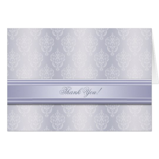 Damask Light Blue Card