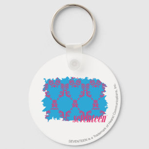 Damask Magenta-Aqua 4 Keychain