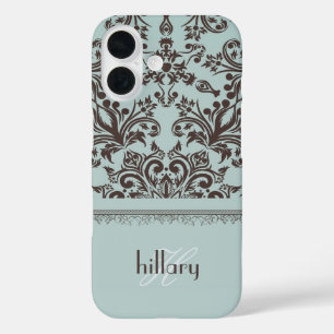 Damask Monogram Floral iPhone 16 Case