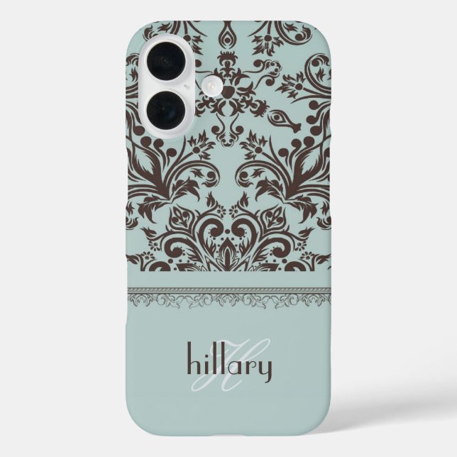 Damask Monogram Floral Case-Mate iPhone Case (Back)