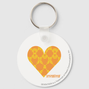 Damask Orange-Yellow 2 Keychain