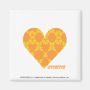 Damask Orange-Yellow 2 Magnet