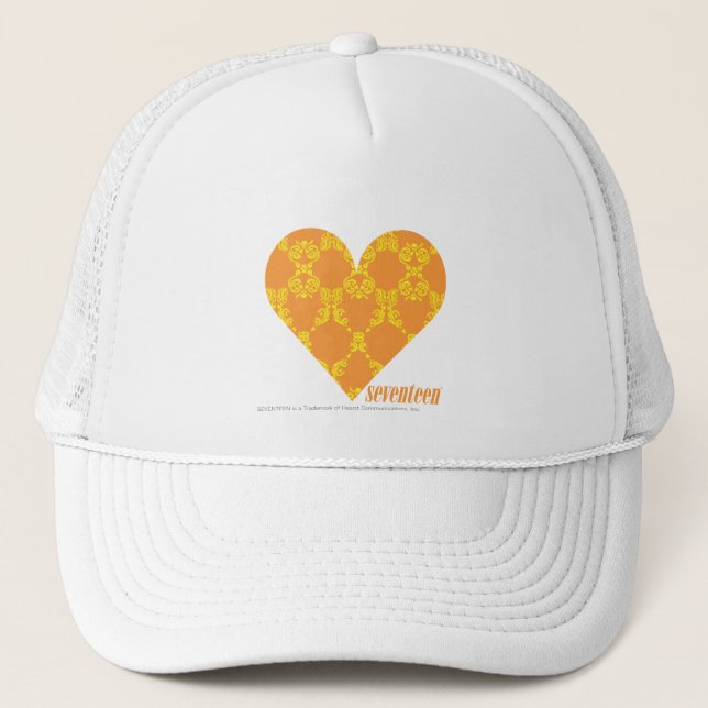 Damask Orange-Yellow 2 Trucker Hat (Front)