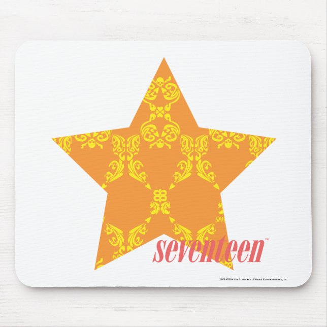 Damask Orange-Yellow 3 Mouse Pad (Front)