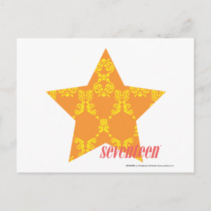 Damask Orange-Yellow 3 Postcard